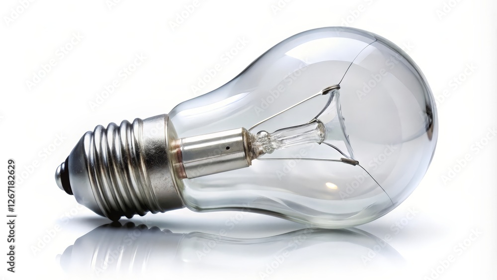 Incandescent Light Bulb on White Background Incandescent Light Bulb on White Background
