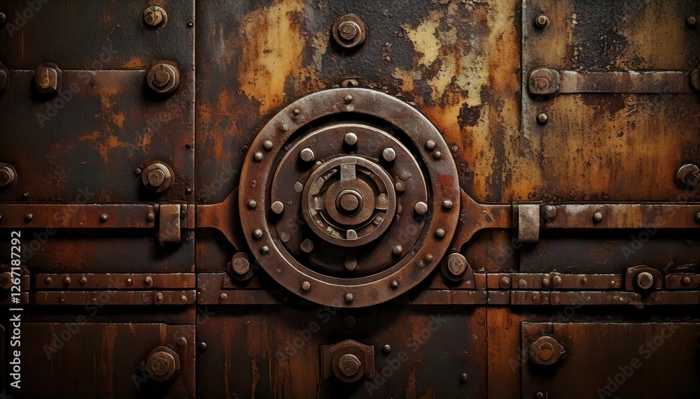 A heavy-duty industrial grunge design with rusted bolts, metallic textures. A heavy-duty industrial grunge design with rusted bolts, metallic textures.