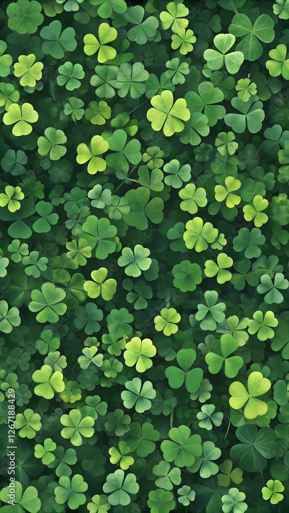 Lush Green Clover Leaf Pattern Lush Green Clover Leaf Pattern
