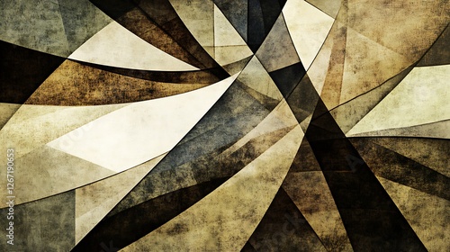 Wallpaper Mural Abstract Geometric Design in Earthy Tones Torontodigital.ca