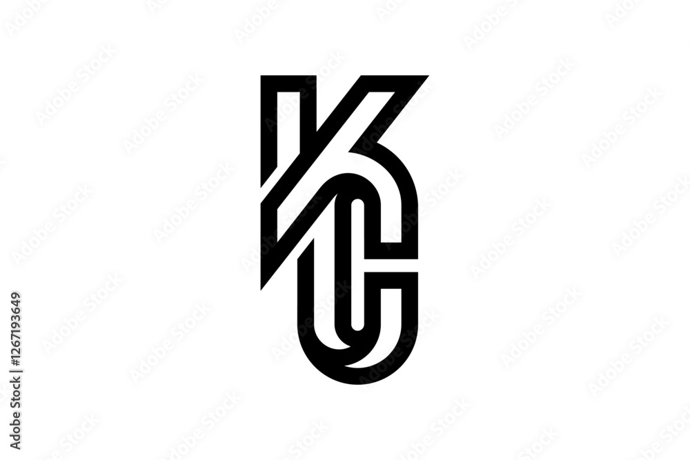 KC Monogram Logo Design KC Monogram Logo Design