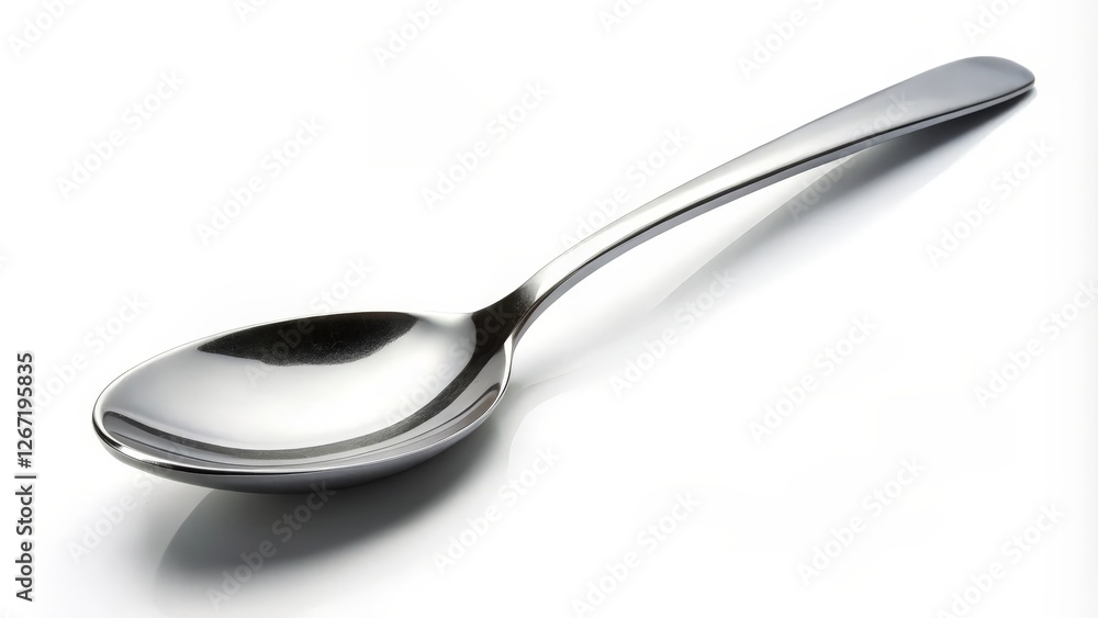 Teaspoon on White Background Teaspoon on White Background