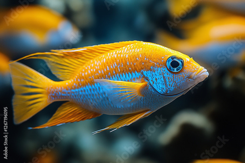 Aquatic Jewel, Close-Up Portrait of an Exquisite Colorful Fish