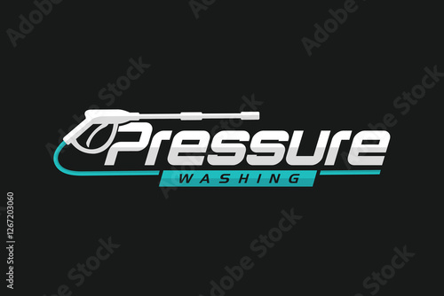Wash lettering logo, power wash logo design