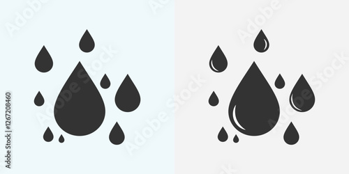 Water Drop Sign. Illustration of Water Droplets.