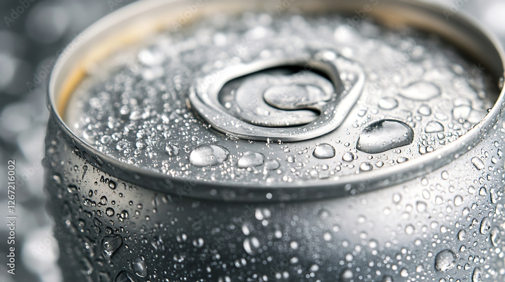 An aluminum can with water droplets isolated on a white background, An aluminum can with water droplets isolated on a white background,