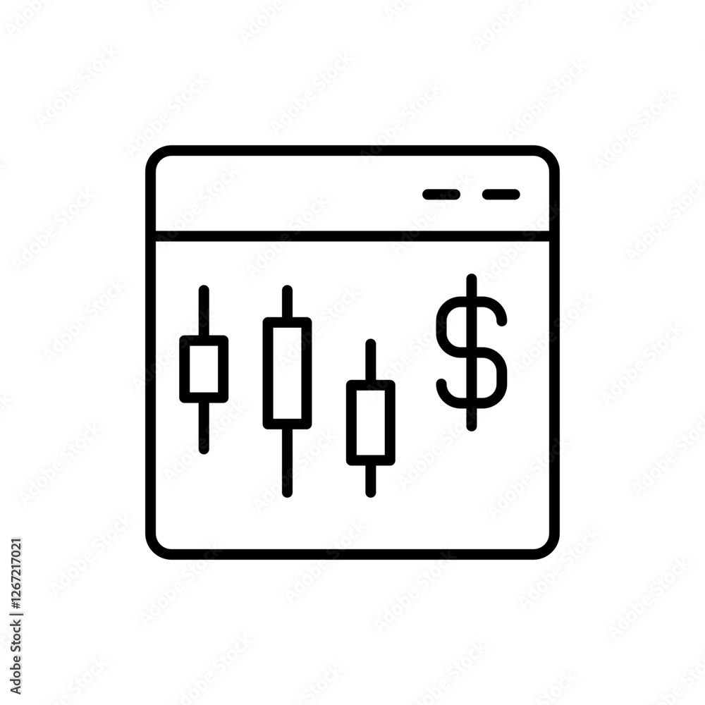 Online trading outline icons, minimalist vector illustration ,simple transparent graphic element .Isolated on white background Online trading outline icons, minimalist vector illustration ,simple transparent graphic element .Isolated on white background