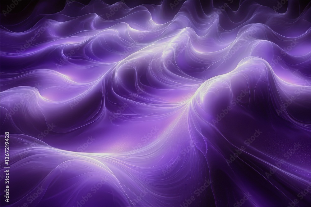 Mesmerizing purple waves create a surreal landscape of fluid movement in a dreamlike realm of light. Generative AI Mesmerizing purple waves create a surreal landscape of fluid movement in a dreamlike realm of light. Generative AI