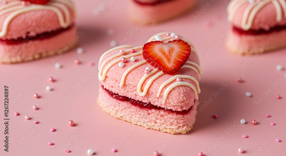 Strawberry Heart Cake