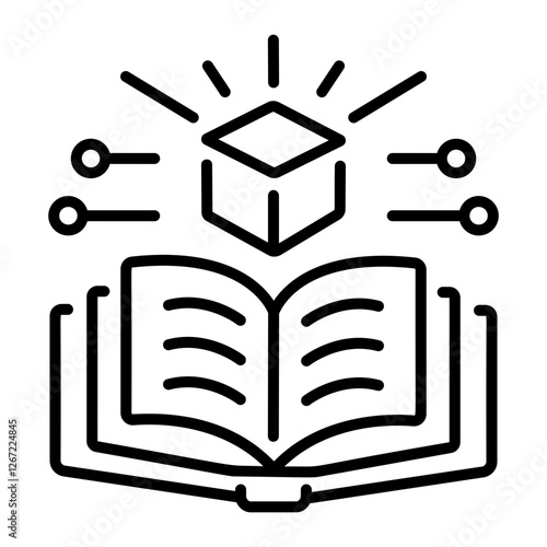 Augmented reality icon in linear style 