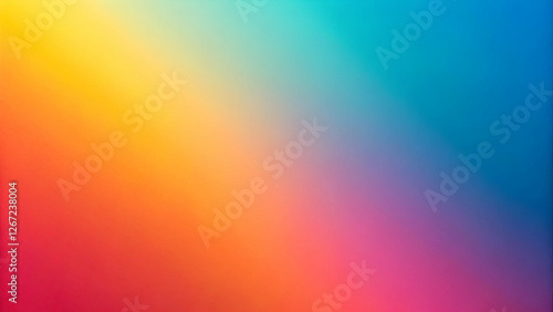 Vibrant Gradient Background: A smooth, vibrant gradient transitions from warm yellows and oranges to cool blues and purples.