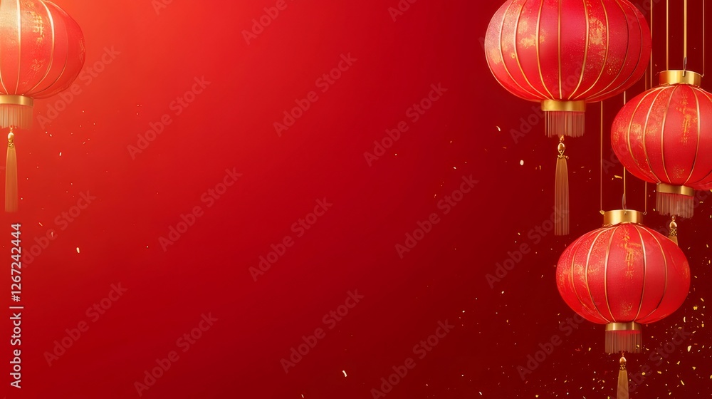 Red lanterns, celebration, background, design Red lanterns, celebration, background, design