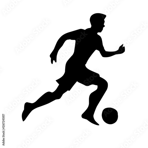 vector set of soccer players