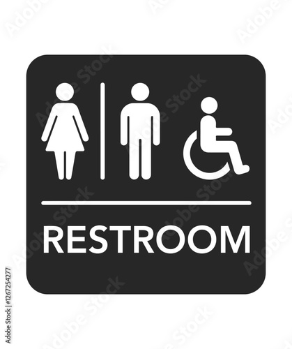 Restroom vector sign stock illustration