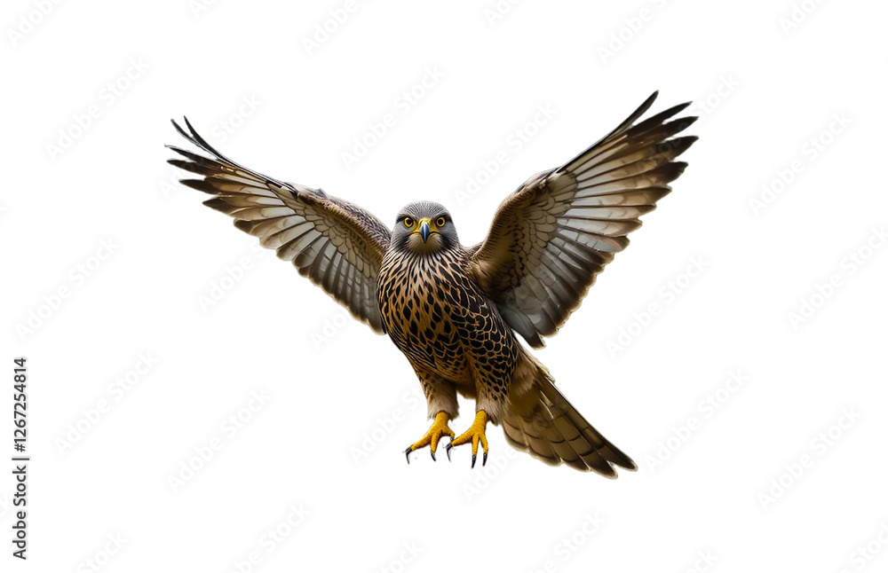 Fototapeta premium Large falcon on a transparent background