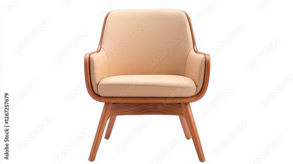Classic wooden chair with rich leather upholstery for ultimate comfort and relaxation
