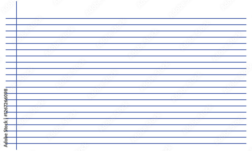 Fototapeta premium Grid paper. Abstract striped background with color horizontal lines. Geometric pattern for school, wallpaper, textures, notebook. Lined paper blank isolated on White&nbsp;background .
