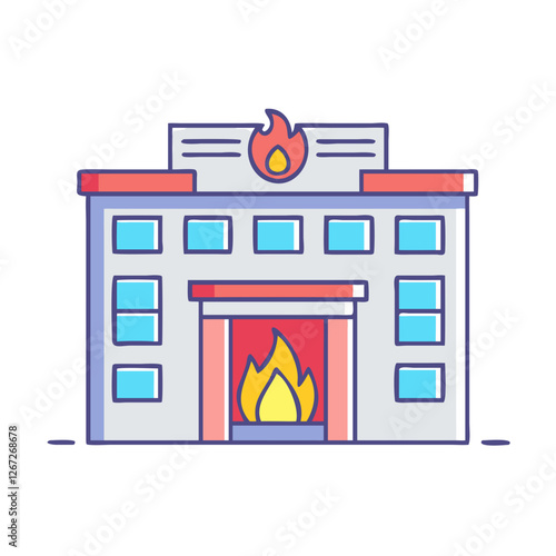 fire station icon, fire station vector illustration-simple illustration of fire station, perfect for fire station logos and icons