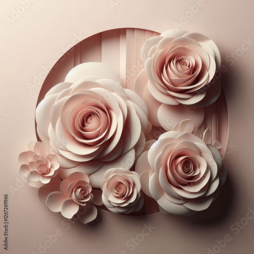 The image presents a visually striking composition, featuring a bouquet of roses as its central theme.
