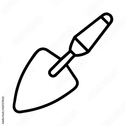 Vector illustration of an archaeological trowel icon for design and educational purposes