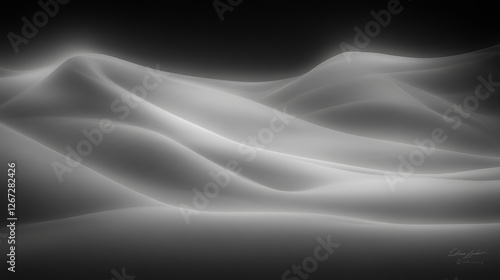 Wallpaper Mural Abstract Monochrome Sand Dunes Serenity Ethereal Landscape Smooth Curves Light and Shadow Expression Torontodigital.ca