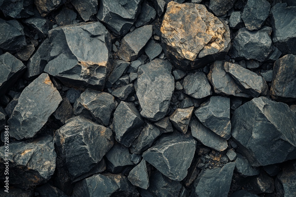 Pile of dark rocks with textured surface. Neural network AI generated Pile of dark rocks with textured surface. Neural network AI generated