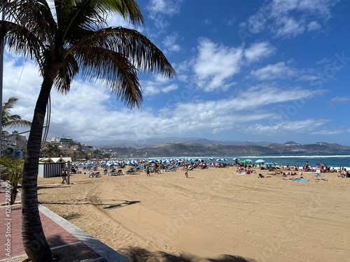 Obraz na płótnie Las Canteras Beach in Las Palmas w salonie