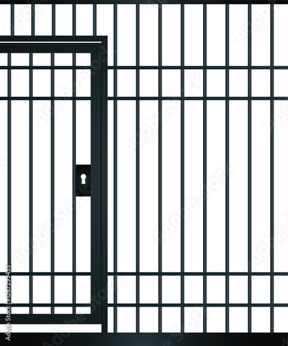 Prison metal bars vector illustration