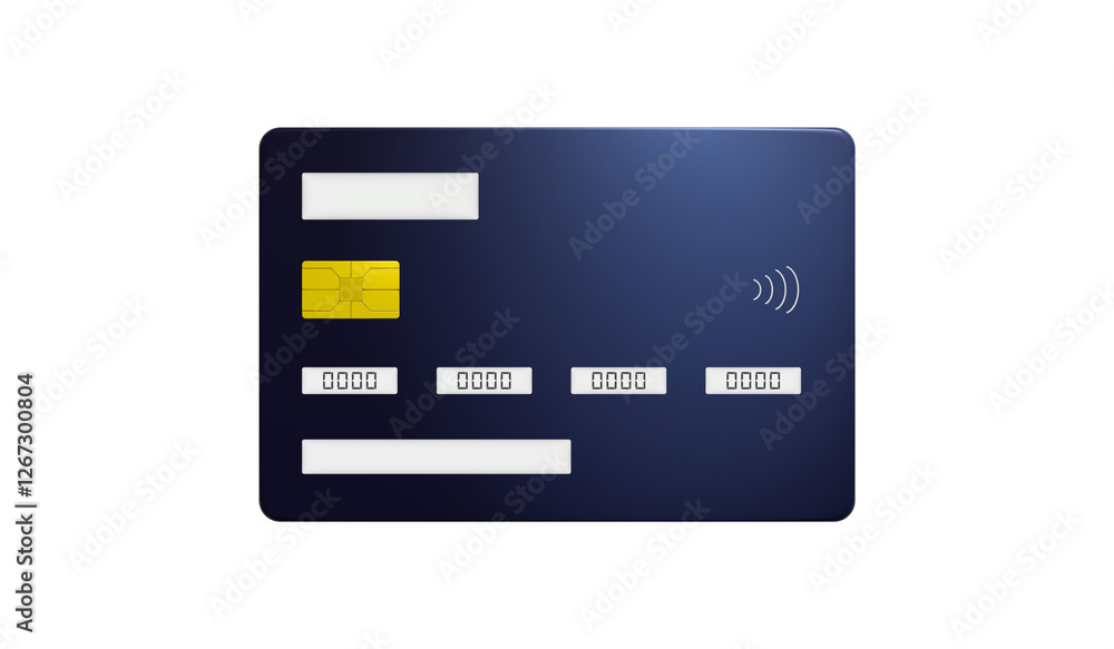 Black Empty Credit Card with Semi-Matte Satin Finish . Black Empty Credit Card with Semi-Matte Satin Finish .
