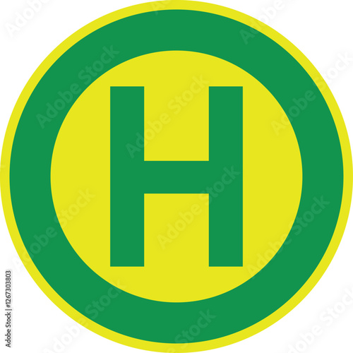 Bus stop, traffic sign icon. Germany Bus Stop Sign. Vector illustration