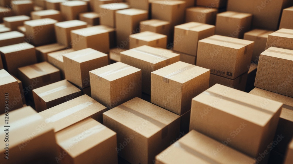 Stacked Cardboard Boxes Background Stacked Cardboard Boxes Background