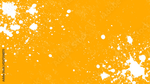 A yellow abstract background with white watercolor dripping from it gives a sloppy look.