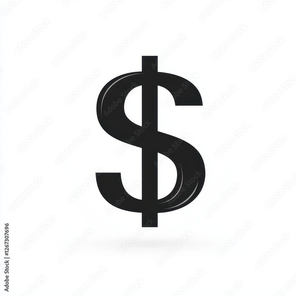 Bold Black Dollar Sign Currency Symbol Financial Icon Money Graphic Design Element Bold Black Dollar Sign Currency Symbol Financial Icon Money Graphic Design Element