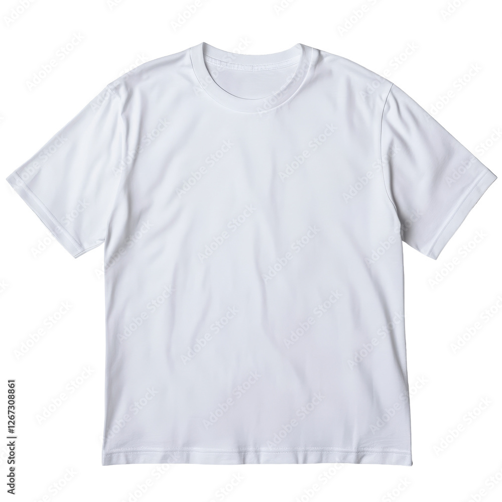 A plain white t-shirt, ideal for casual wear or customizing with designs. transparent background A plain white t-shirt, ideal for casual wear or customizing with designs. transparent background