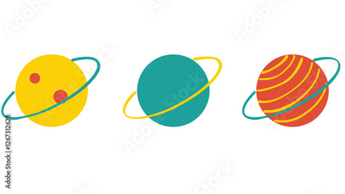 Space, planets, and solar system vector illustration