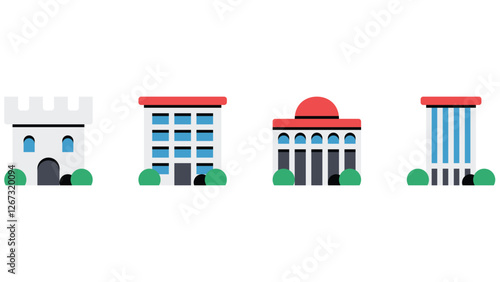 apartment, hotel services, appliances and furnishing vector art