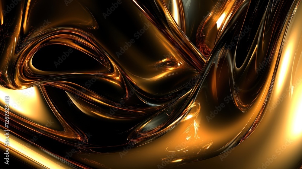 Abstract Gold Liquid Swirls Design Abstract Gold Liquid Swirls Design
