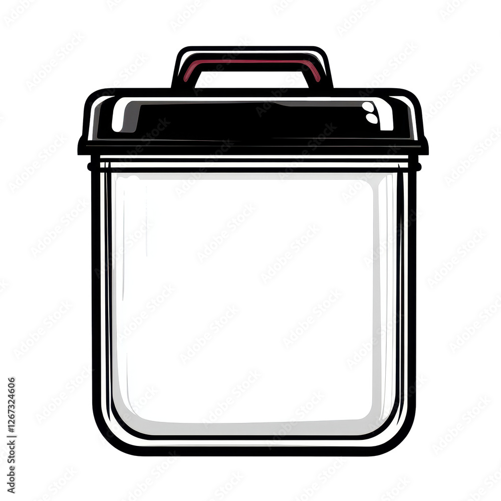 Clean and Simple Illustration of a Modern Trash Bin Icon Clean and Simple Illustration of a Modern Trash Bin Icon