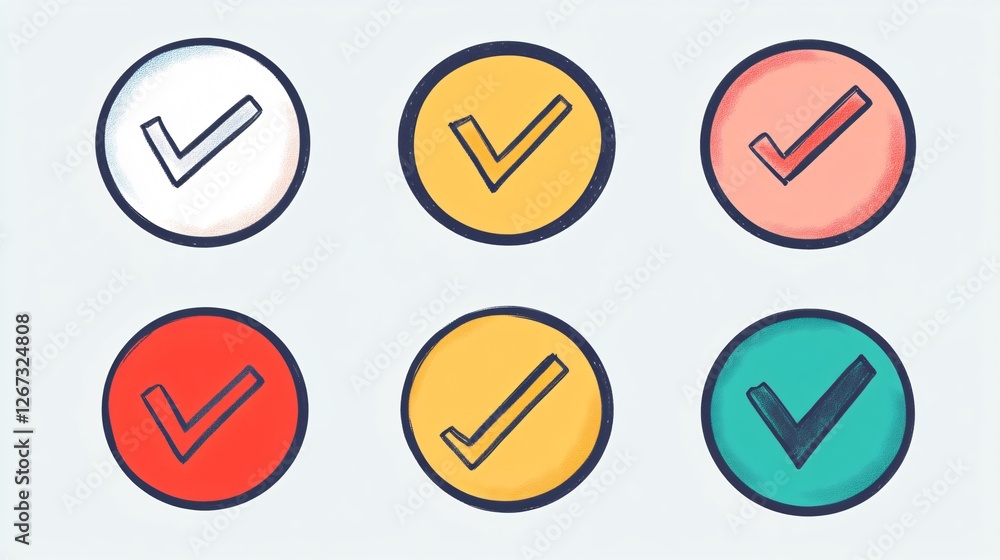 Poll Voting With Checkmark and Circle Confirming Correct Choice Poll Voting With Checkmark and Circle Confirming Correct Choice