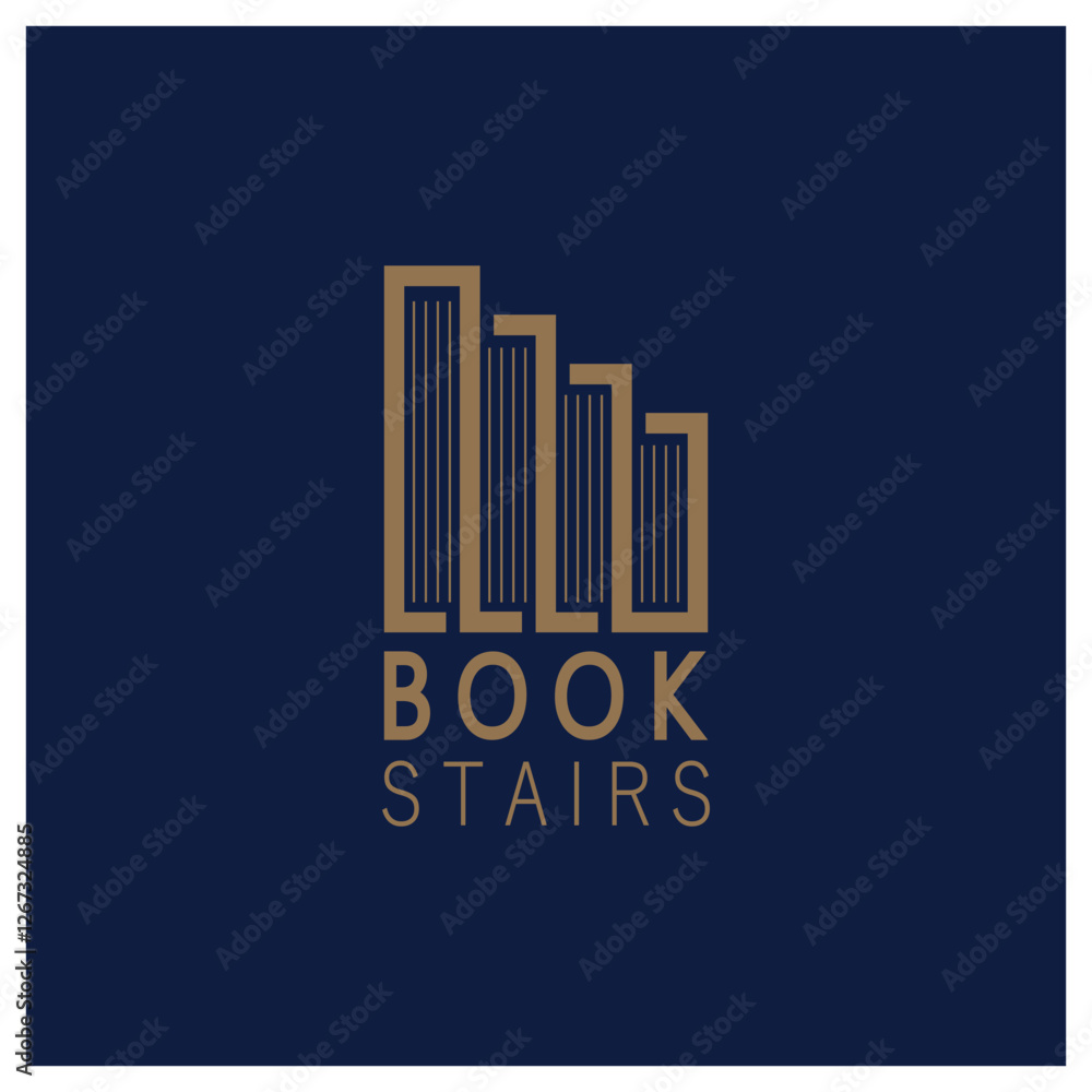 book stairs logo, or library for bookstores, book companies, publishers, encyclopedias, libraries, education, digital books, vectors book stairs logo, or library for bookstores, book companies, publishers, encyclopedias, libraries, education, digital books, vectors