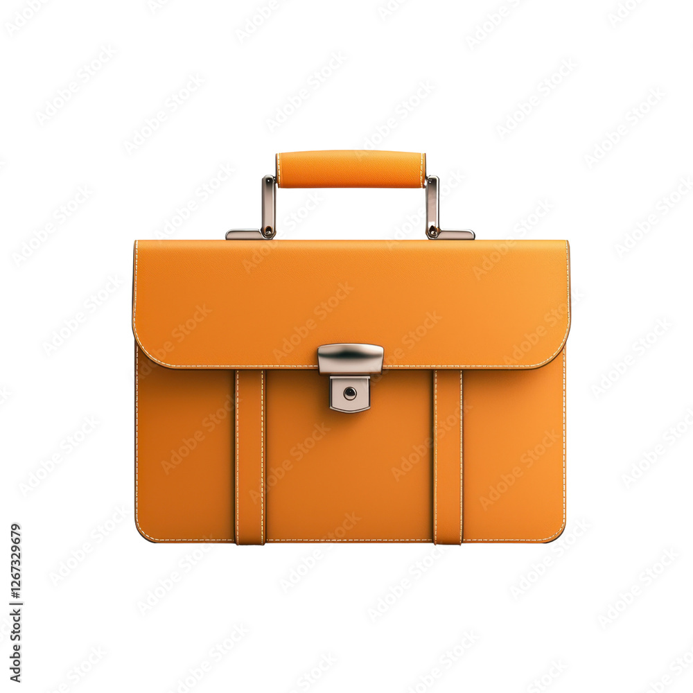 Stylish Orange Leather Briefcase with Metal Fastener Perfect for Business Professionals or Students Seeking a Modern Accessory for Work or School Stylish Orange Leather Briefcase with Metal Fastener Perfect for Business Professionals or Students Seeking a Modern Accessory for Work or School