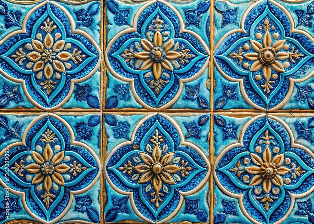 Textured Blue Ceramic Tiles: Decorative Moroccan Patterns for Home Decor Textured Blue Ceramic Tiles: Decorative Moroccan Patterns for Home Decor
