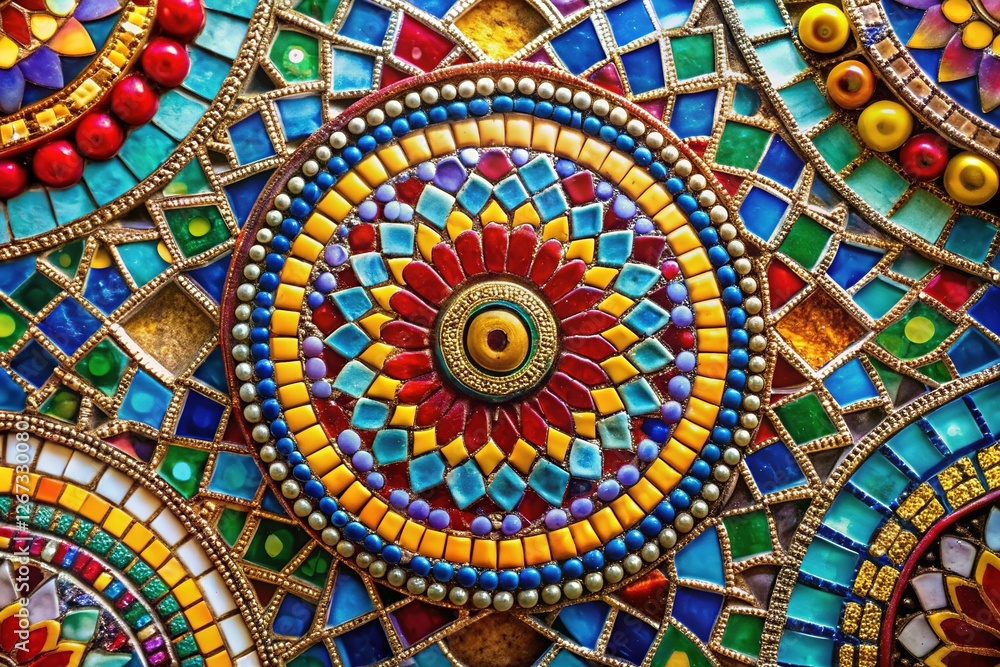 Vibrant Colorful Mosaic Tile Pattern Background Texture Vibrant Colorful Mosaic Tile Pattern Background Texture
