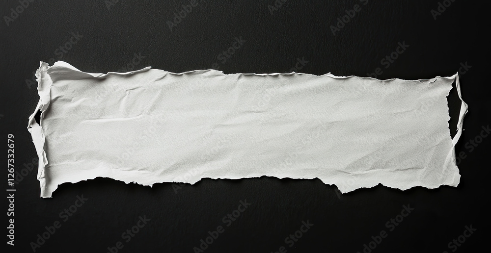 Ripped white paper banner on black background (1) Ripped white paper banner on black background (1)