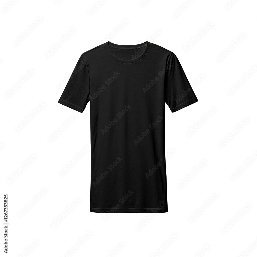 Blank Black T-Shirt Mockup - Front View Blank Black T-Shirt Mockup - Front View