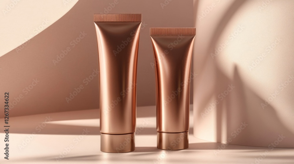 Rose Gold Cosmetic Tubes Display Rose Gold Cosmetic Tubes Display