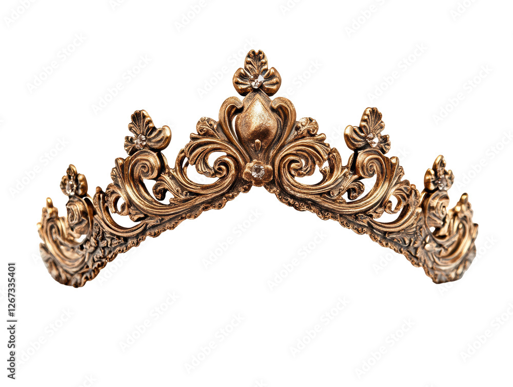 Obraz premium realistic photograph crown design isolate on white background for di-cut