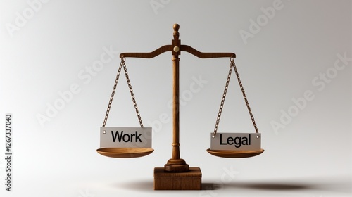 Balance Scale Representing Work and Legal Concepts in Business
