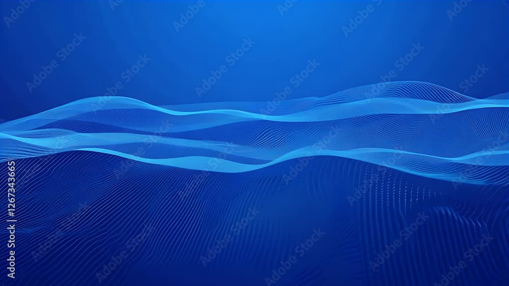 Animated 4K motion background featuring blue toned lines moving rhythmically screen seamless loop perfect tech ed digital presentations media projects