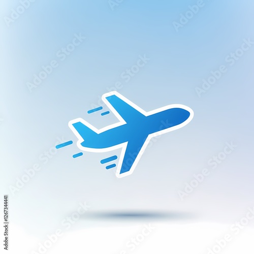 Flying Plane Icon - Modern, Minimalist Aircraft Symbol for Travel, Aviation, and Flight Concepts - Vector Illustration for Web, Apps, and Design